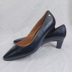 Vionic Madison Mia Black Leather Pumps Pointed Toe